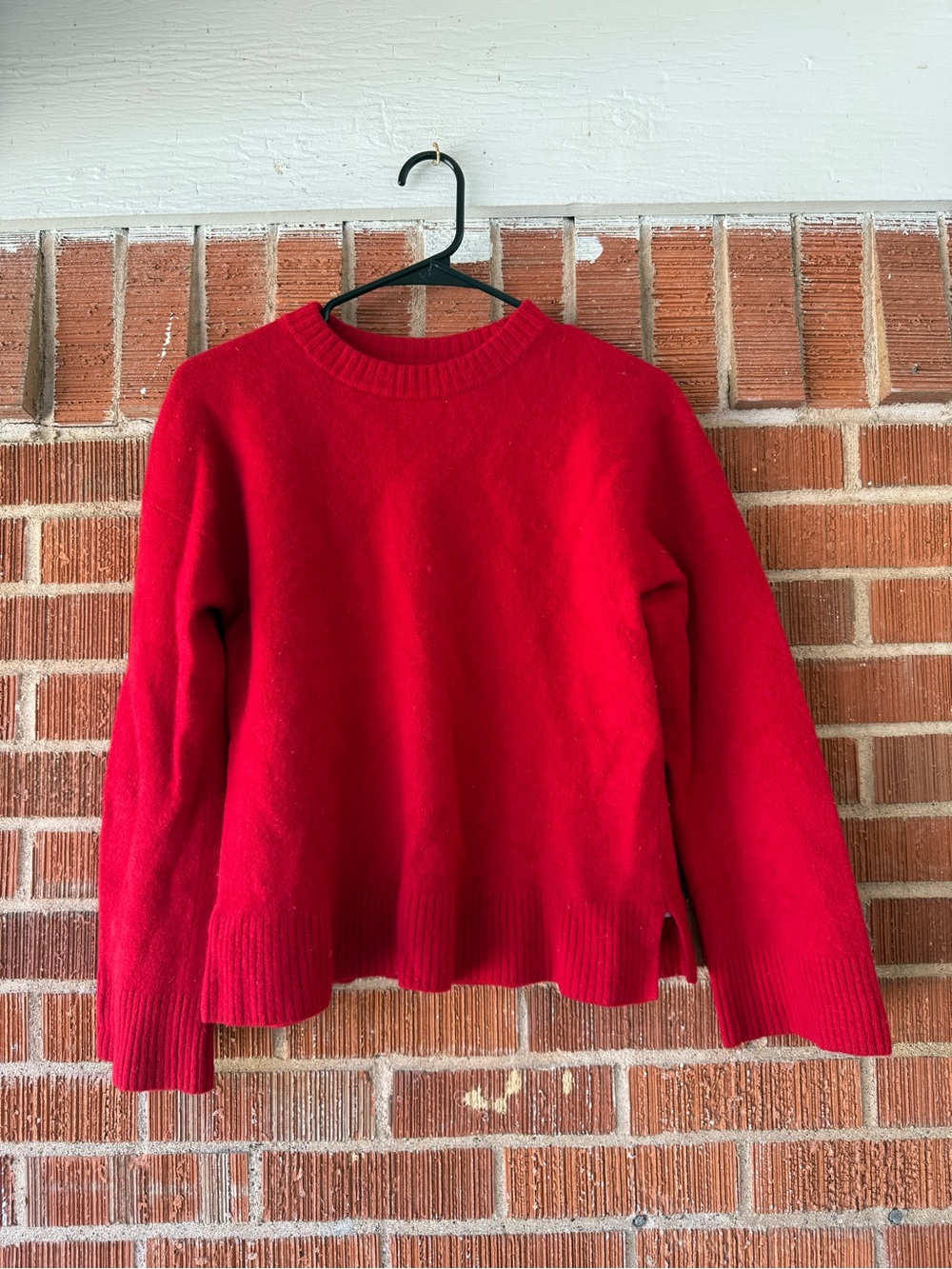 REFORMATION red wool crew neck pullover sweater